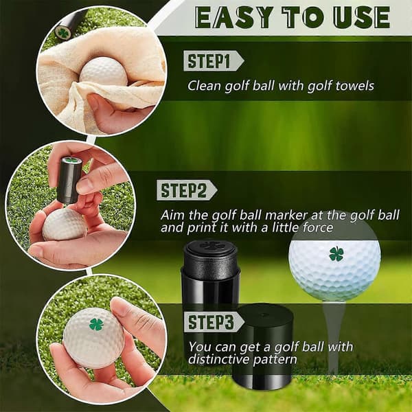 Bærbar golfboldstempel til markering af bolde (6-pak)