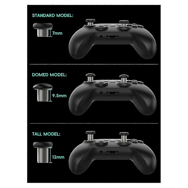 PACK Magnetiska tumspakar i metall Analoga joysticks för // /S-kontroller (W)