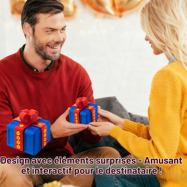 Irriterande överraskningspresentlåda, 3D-printad presentlåda, med skruvar (W)