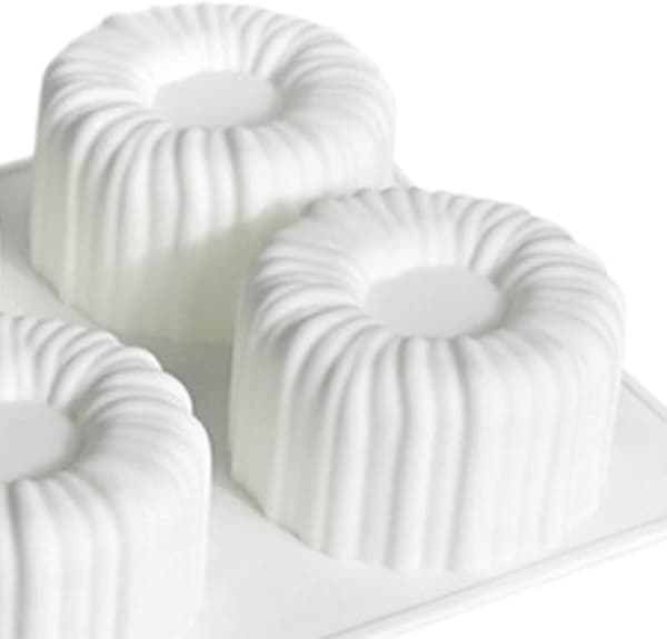 Silikonmousse kakeform, 6 hulrom, varmebestandig, puddingform (W)