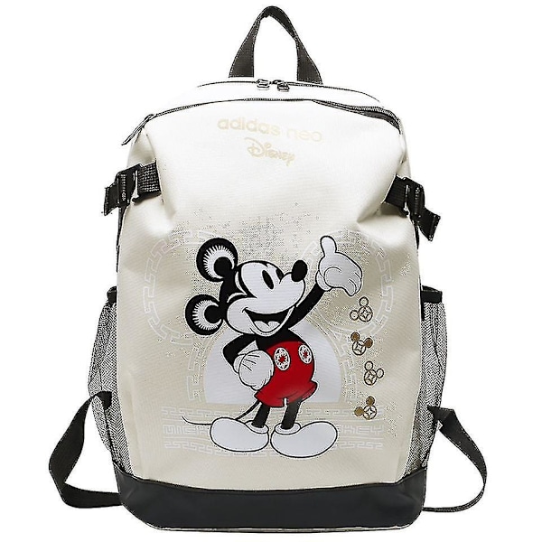 Cartoon Student Backpack Mickey Mouse Canvas Backpack Large Capacity Fashion Casual Men's And Women's School Bag {FW} Orange