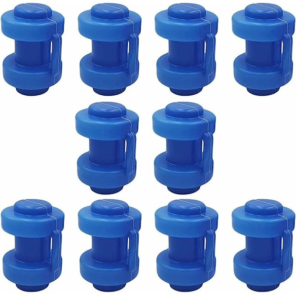 10-pack trampolinstolpskydd, slitstarka trampolinstängselstolpskydd, tjockt trampolinskydd för nätkrok trampolin strömförsörjning (blå (W)