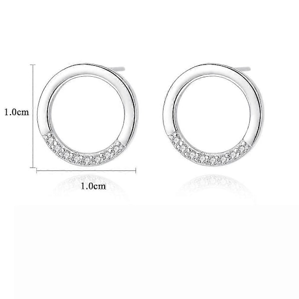 Øredobber Donut S925 Sterling Sølv for Utstilling (W)