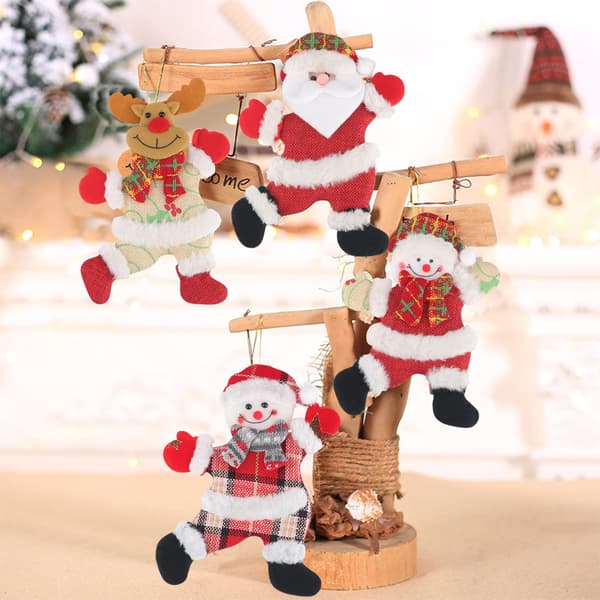 Tomte Snögubbe Leksaksdocka 4-pack Julpynt Presentförpackning
