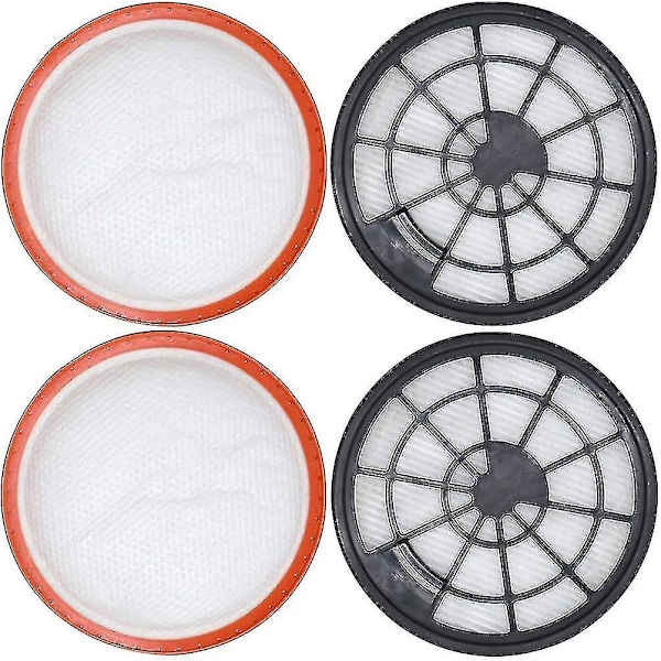 4-delars filtersats för Dirt Devil Dd2650-1, Dd2651-0, Dd2720 2620001, 2 x motorfilter + 2 x avgasfilter [FW]