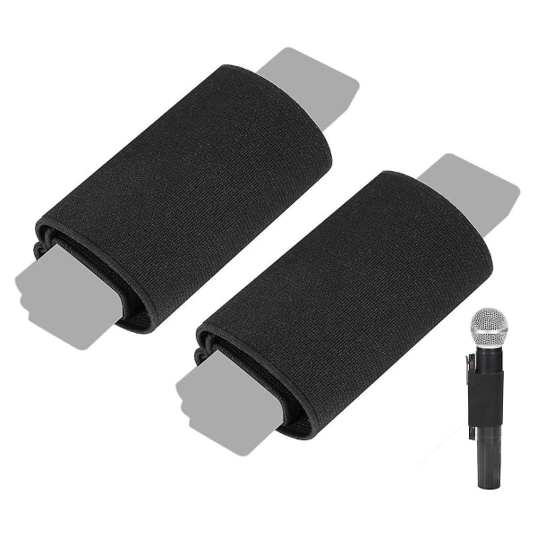 2-pack elastisk mikrofonhylsa för TX650/TX660-inspelare, för bröllopsvideografer {FW} Black