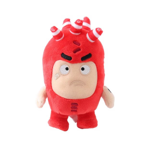 Plush Oddbods Cartoon Leksaker Dockor Mjuk Söt Pogo Ny 18cm Bubbles Jeff Leksak Red