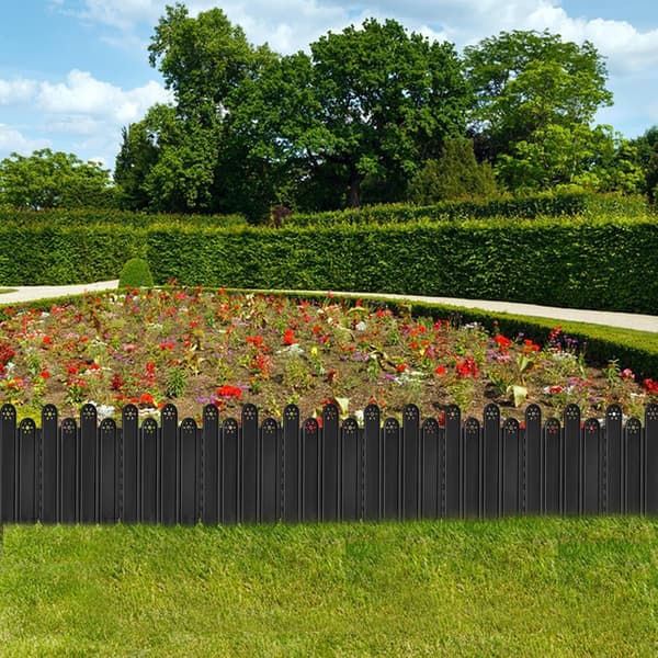 Dekorativt hagegjerde: 10 kantpaneler for blomsterbed. Egnet for hager. (B)
