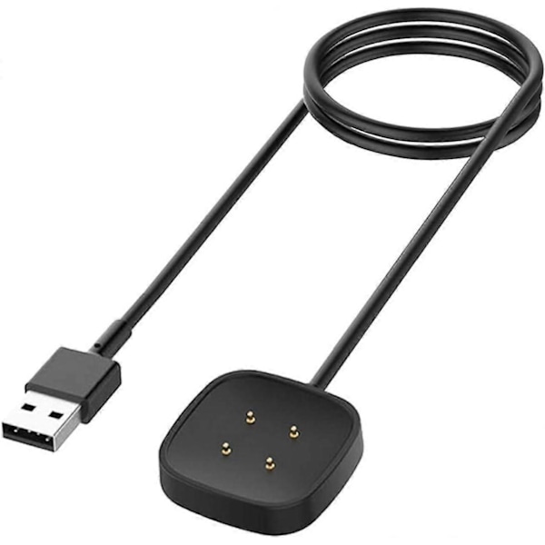 Laddare för Fitbit Sense/Sense 2/Versa 3/Versa 4, Ersättningsladdningskabel Magnetisk Dockningsstation för Fitbit Sense 1/2, Versa 3/4 Smartwatch (W)