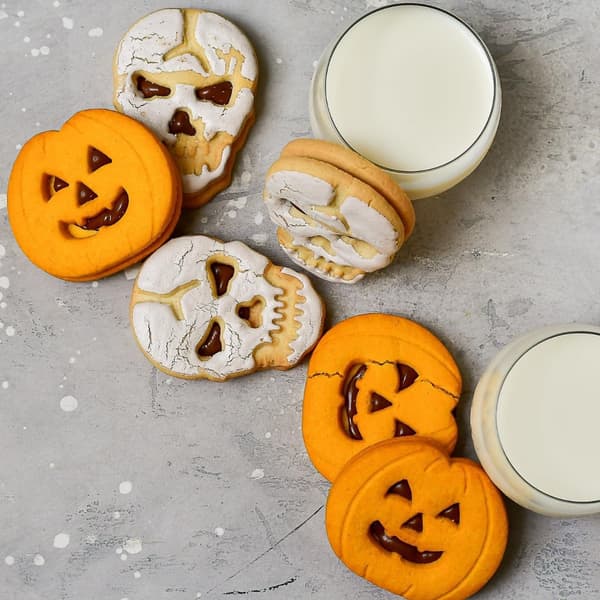 Kakformset med tecknade figurer - Halloween-formar i rostfritt stål för kakor