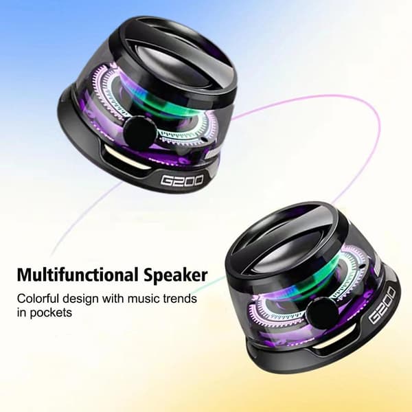 Mini Musta Bluetooth-kaiutin G200 Kannettava Magneettinen Ääni O7H5