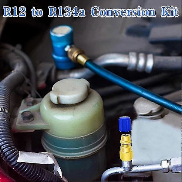 R12 til R134a Aircondition Påfyldningsventil Adapter Retrofit Kit Inklusive Koblinger (W)