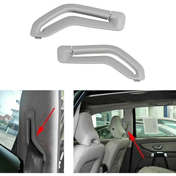 för S60 S80 V70 XC90 Vänster Bältesrulle Guide Ring Bältesväljare Grind Bälte 39966529, Grå, 500050820A2 (W)