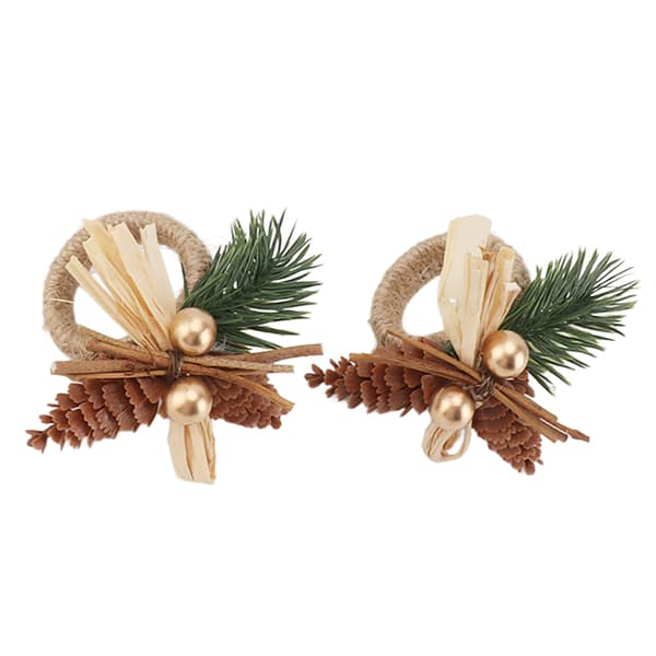 Servettringar med Västern-tema för julfest eller bröllop (2-pack) - 8,9 cm