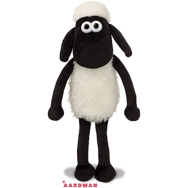 Shaun the Sheep Plysch, Svart och Vit, Lämplig för Både Vuxna och Barn 60cm