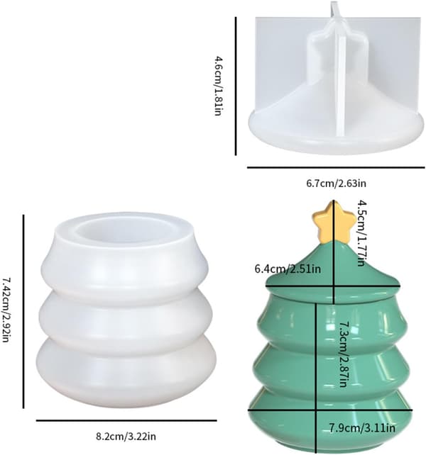 Julgransburk silikonform - DIY silikonformningsmaterial (W)