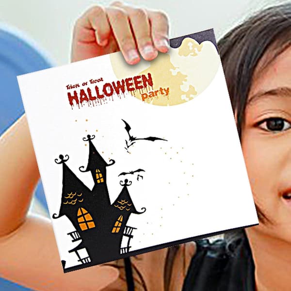 Morsomme 3D-gratulasjonskort/postkort med Halloween-gresskar - Hjertevarmende gratulasjonskort. (W)