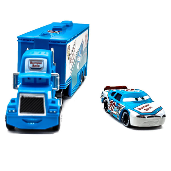 Biler-filmen McQueen & Kongen & Chick Hicks & Mack Truck Onkel Die-Cast Lekebilsett [FW] I style