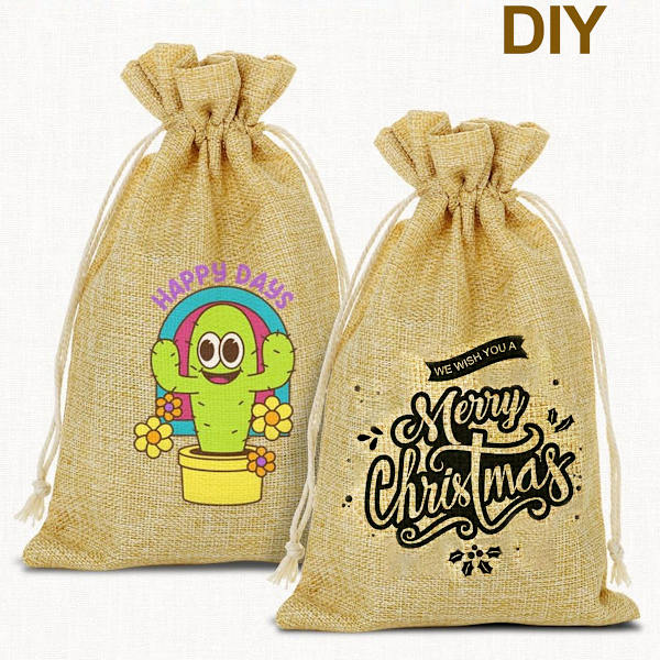 24-pack Presentpåsar, Jutepåsar, Små 7 x 9cm, Jutepåsar, Tygpåsar, Små Linnepåsar, Jutepåsar för Smycken, Bröllop, Julfest