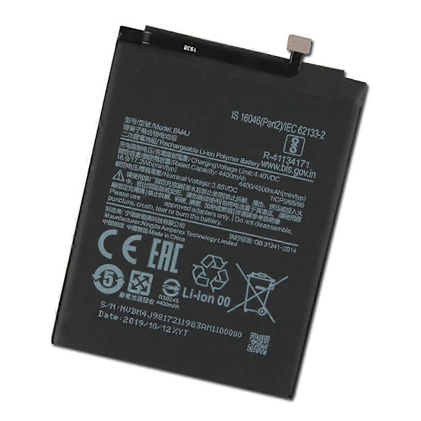 För Xiaomi Redmi Note 8 Pro 3.85V 4400mAh Uppladdningsbart Li-ion Polymer Batteri (Kod: BM4J) (W)