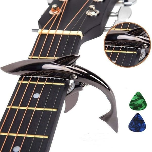 Akustisk och Elektrisk Gitarr Capo med Bra Handkänsla och Tyst Prestanda