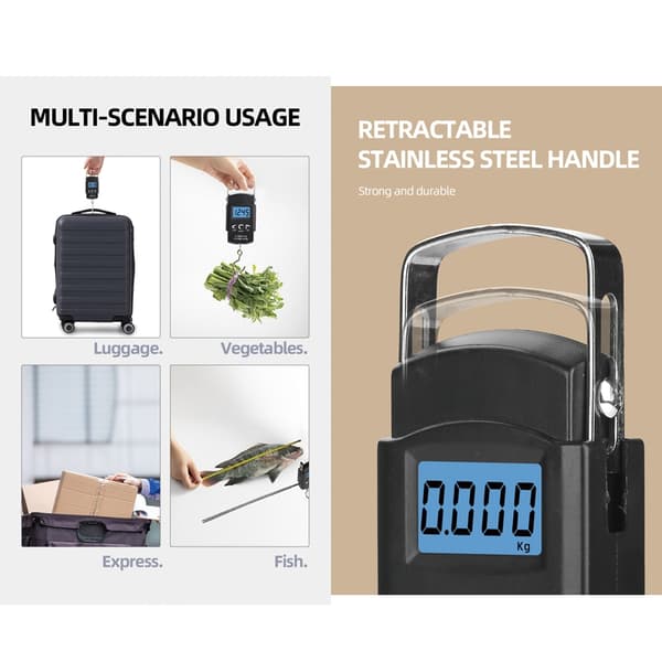 Kalastusvaaka 0-50kg mittanauhalla