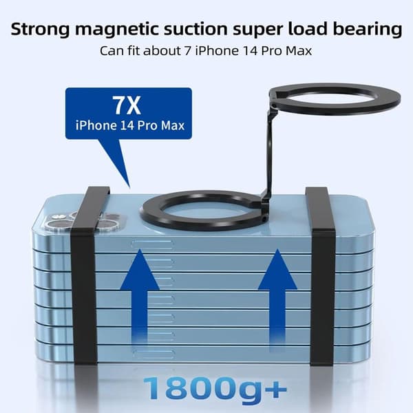 Foldbar Telefonholder med Magnetisk Stativ til 360-Graders Visning
