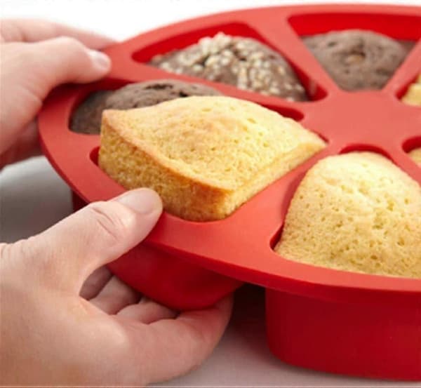2 Bakformar Triangulära 8-håls Silikon Scone-form Silikon Tårtform, Triangulär (w)