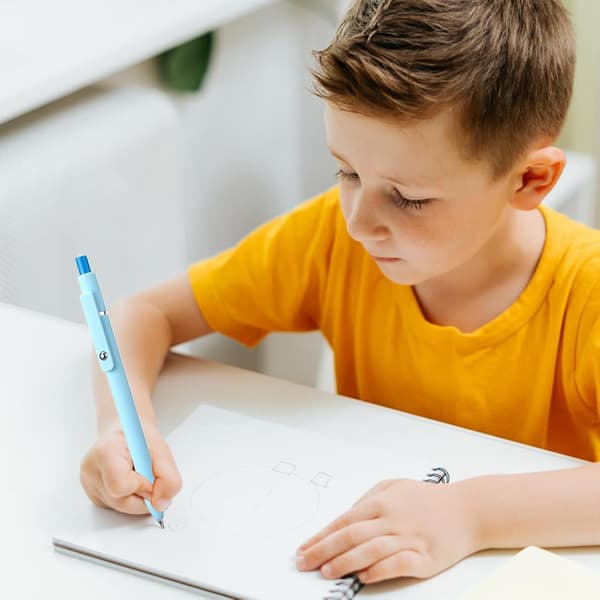 Gelpen med trykmekanisme, blødt greb, hurtigtørrende blæk, fin spids, slank signaturpen, ideel til studerende (W)