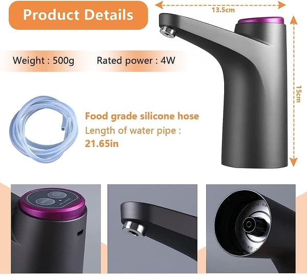 Kannettava USB-vesipullopumppu 5 gallonan yleispulloille