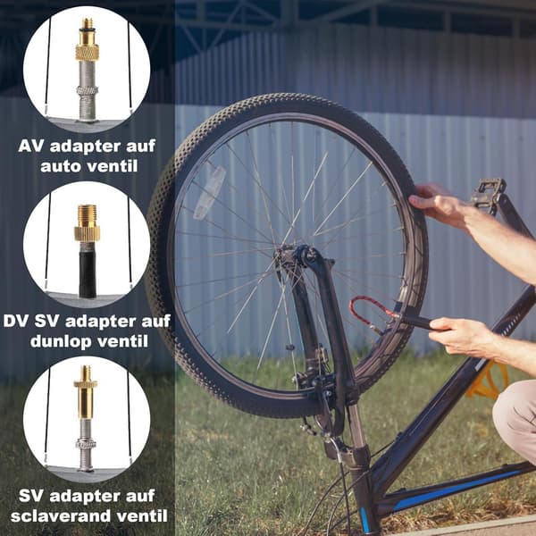 Presta Ventil Munstycke Cykelpump Tillbehör Set