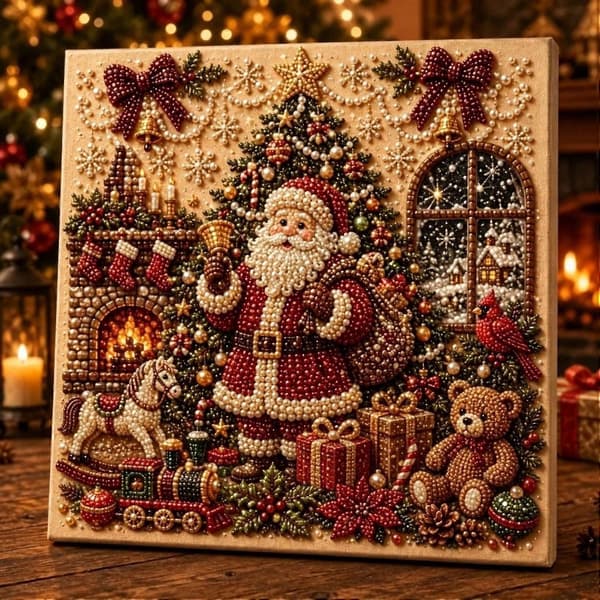Jul Diamond Painting Kit 20 st Ädelstensprickar Pärlor Väggdekor