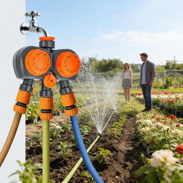 Trädgårdsbevattningssystem | Smart bevattningstimer, automatisk sprinkler | För hem, gård, gräsmatta, park (W)