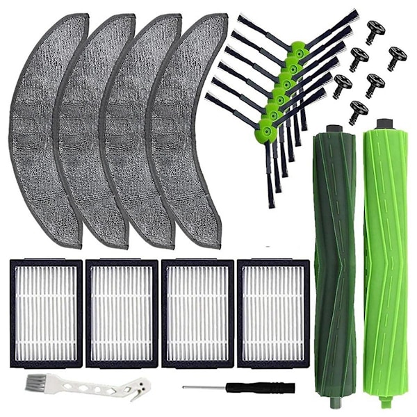 Reservedele til Combo J7+ J9+ Robotstøvsuger - Hovedsidebørste, HEPA-filter, Mop-kludspuder As Shown