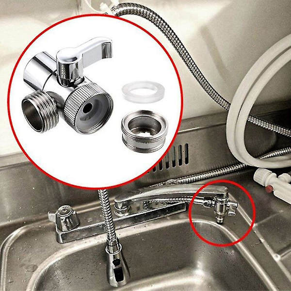 Toalettbidet Dusch Handfat Växlingskran Adapter Köksbänk Delare Avledningsventil Vattenkran Koppling [FW]