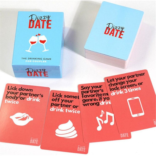 Dizzy Date-spelkort 100 dialogkort för dejtnatt par Alla hjärtans dag-present fw Dizzy date