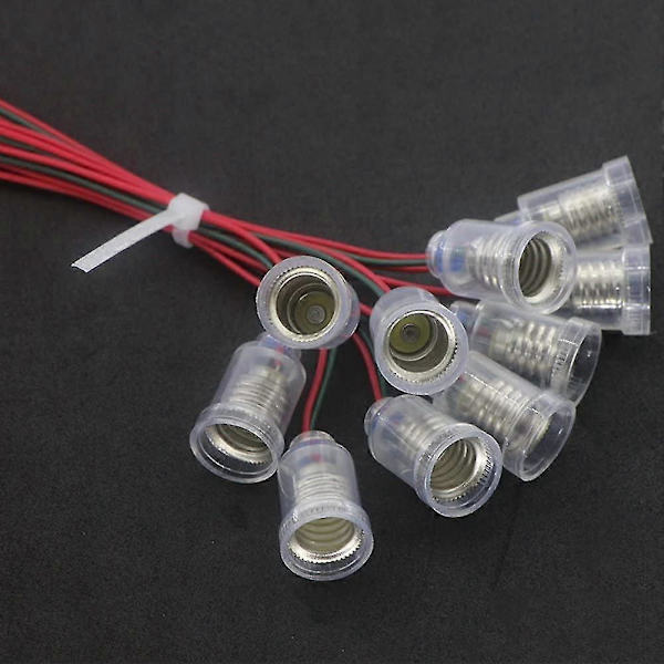 10 st E10 Lampfotsbas Led-montering Skruv Små Glödlampor Hållare Ljussockel Med Trådsockel För Experimentkrets Hemtest (W)