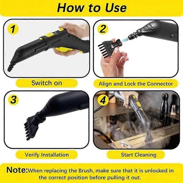 Tilbehørssett for dampvasker for Karcher SC1 SC2 SC3 SC4 SC5 erstatningsdampbørste moppeputer O-ringer skraperdeler(w)