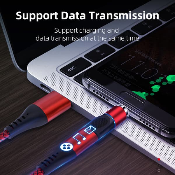 Type-C Magnetisk Telefonkabeladapter med 360-Graders Rotation - 1m Längd