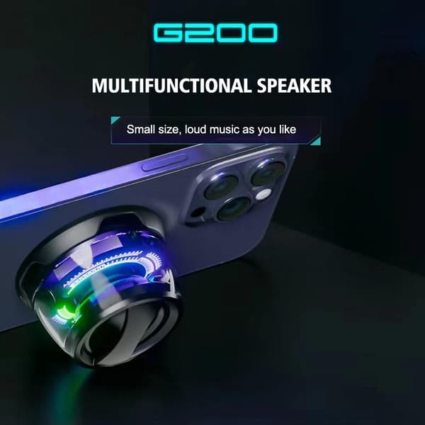 Mini Musta Bluetooth-kaiutin G200 Kannettava Magneettinen Ääni O7H5