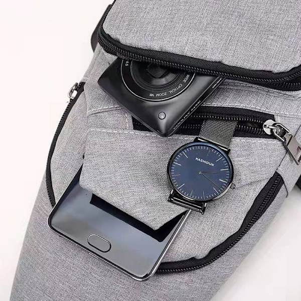 Vattentät Sling Ryggsäck för Män Kvinnor Sling Väska Vandring Dagsryggsäck Multifunktionell Cross Body Bröstväska 15L Kapacitet (W)