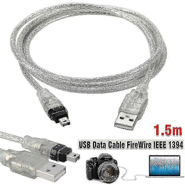 Kompatibel Mini DV MiniDV USB-datakabel FireWire IEEE 1394 HDV-videokamera för redigering på PC