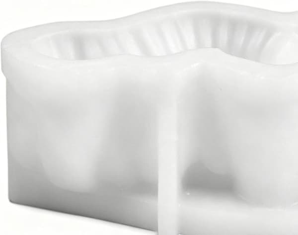Silikonform for Halloween-lysestaker, enkel utløsning, Halloween-spøkelsesform, vokslysestakeform (W)