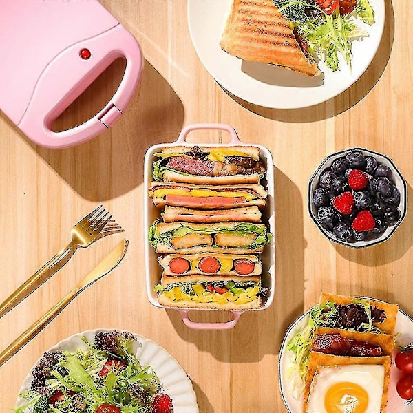 Multifunktionel husholdningsbrødmaskine sandwichmaskine morgenmadsmaskine (W)