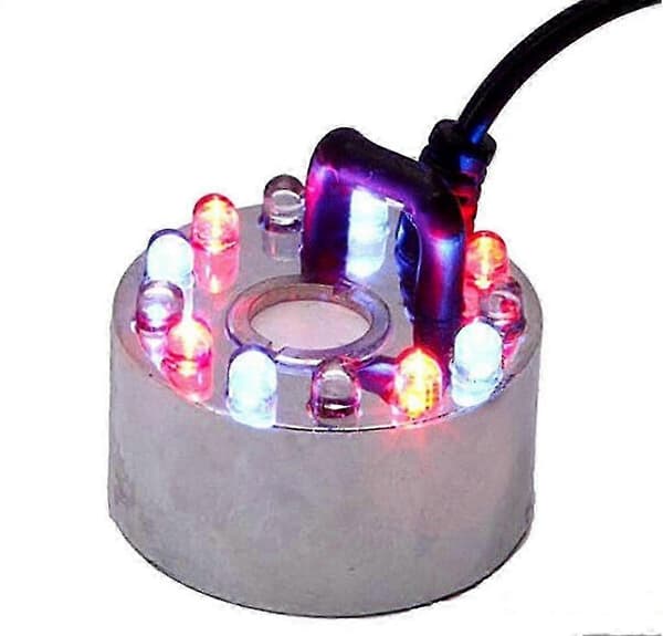 12 LED Vernebler Luftfukter Tåkeprodusent Ultralyd For Romfontener