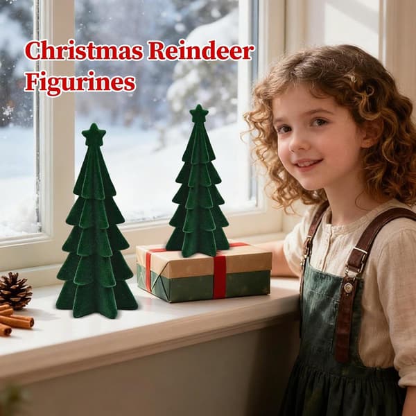 Adventskalender i tre, 3D-hjort skrivebordspynt (B)