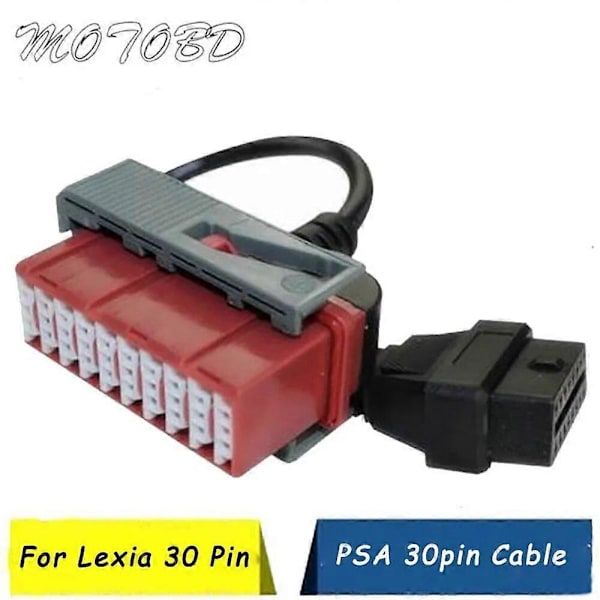 Uusi PSA 30-nastainen kaapeli OBD2 II -liitinadapteri Lexia 30Pin OBD2 -liitäntäkaapeli Lexia3 30PIN Peugeot/Citroen ST1M641 (W)