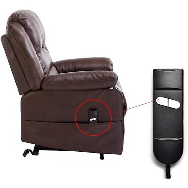 Fjärrkontroll för Lyftstol, 5-polig 2-knapps Fjärrkontroll för El-Recliner Ersättningsdelar för Okin Limo Black