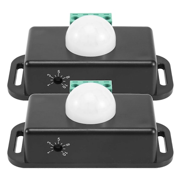 12V 24V PIR Sensor LED Switch Controller til LED Strips Lys, 2 Pakke (Fww) 31 plastic