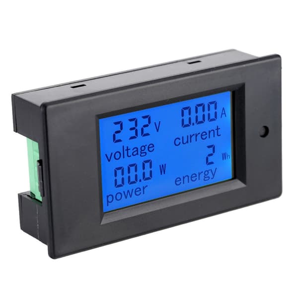 Digital LCD Spenning Strøm Effekt Energimåler Tester 20A PZ 021